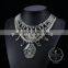 high quality vintage rhinestone chunky statement necklace tin alloy fashion women pendant necklace 6390055