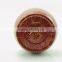 Red vivid flower round tin plate tea canister for Matcha