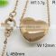 Wholesale price anatomical heart rose gold ladies necklace