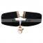 Hot sale amazon wholesale cheap jewelry Christmas style leather snowman pendant choker