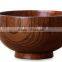 Wooden round bowl