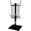 Metal Peg Hook Counter Top Spinning Display with Sign Rack