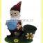 Christmas Sales Wholesale Outdoor Garden Gnome Drwaf Solar Light with planter Decoration for Christmas Festival