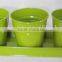 Set of 3 Garden Planter Pots with Drainage Holes