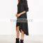 New Style Casual Loose Women High Low Swing Dress Autumn Fashion Female Long Sleeve Black A Line Dresses Plus Size