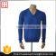 Men cashmere sweater with contrast Vneck