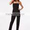 best selling girls sexy black tailored bandeau jumpsuit OEM service