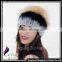 CX-C-244A Ladies Fashion Factory Direct Sale Knitted Rex Rabbit Fur Hat