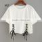 China suppliers custom woman white t-shirt fashion woman clothing casual woman wear
