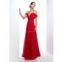 Halter and off shoulder chiffon lady evening gown