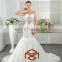 Alibaba HMY-S159 Real Model Customized Sexy Jerset Knit Back See through Corset Lace Bodice Mermaid Wedding Dress 2015