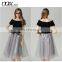 New match women two piece set dresses with tulle keen length skirt