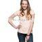 2015 Factory Direct Price Wholesale 100% Cotton Peach Raglan Sleeve T-shirt