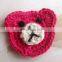 hand crocheted bear hair clip