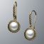 Designs Inspired DY 925 Silver Cable Pearl Stud Earring