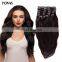 100% Brazilian Virgin Human Hair Chocolate Brown Hair Extension Straight Hair Clip In Extension