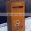 China design outdoor rust surface corten steel waterproof letterbox
