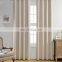 Triple layer pure white color thermal plain blackout window panel curtain for living room