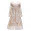 Girl Fancy  Lace Dress Wedding Party Country Dresses Floral Boho Vintage Lace Dance Gown