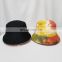 Hot Sale Double-sided Wear Tie Dye Cotton Bucket Cap Blank Jean Fisherman Hat