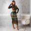 LAITE D2113 2020 Autumn Women Casual Dresses Ladies Stripe Gradients Dresses Women Dress