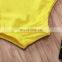 Baby Girl Yellow 2pcs Outfit Summer Clothing Set Lotus collar romper & lemon print shorts for 3-18M