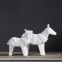 Creative Origami Horse White Nordic Simple Style Ceramic Decoration For Living Room TV Bench