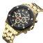 FEATURES OF SS299 GOLD AND BLACK MEN'S STAINLESS STEEL WATCH