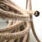 Fabric Copper Cable Wire Linen Braided Electric Wire 2/3*0.75mm Braided Cable