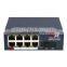 Industrial Grade 10/100M Single Mode  Fiber Optic Media Converter 1 Fiber 8 RJ45