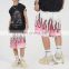 wholesale fashionable summer print plus size polyester men's workout shorts 2021