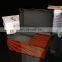 High-end custom MDF spray painted black clamshell gift wooden box for watch packaging