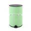 Color powder coating new design trash can lid cover soft close pedal bin hotel waste bin