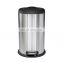 40L hand free stainless steel pedal bin  hospital waste bin household hotel push dust bin with trash compressing system