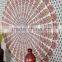 Indian Tapestry Cotton Red Mandala Print Vintage Wall Hanging Tapestries Throw Bedsheet