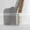 New Design Home Decor Arch Shape Cylindrical Tabletop Ornament U-shaped Ceramic Flower Vases With Curved Lines