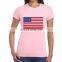 Printed USA Fashion American flag t shirt for women