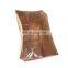 manufacture customize design square flat bottom stand up pouch white brown personalized kraft paper bag with clear window