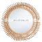 Hot Product Round Coiled Rattan Wall Mirror Decoration For Sale