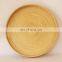 Hot Sale Round Natural Spun Round Bamboo Tray Custom Lacquer Outsite Serving Tray For Food Best Price Wholesale