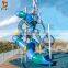 Kids Outdoor  Large Plastic Slide Ball Tower Playground Equipment