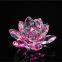 Colored Artificial Crystal Candle Holders Flower Buddhist Candlestick Glass Lotus Base Lanterns Candles Decoration Jars