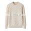 Luxury Cable Knit 100% Cashmere Pullover Crew Neck Sweater Solid Style Casual Winter Crew Neck Sweater with Front Logo