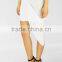 Women White Wrap Skirt with Twisted and Draped High Low Hem