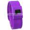 LP1141B_PU Cheapest promotion choice colorful silicone slap on LCD silicone ion watch