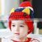 Hot Selling Fashion New Handmade Ears With Buttons Baby Kids Knitted Pom Pom Beanie Cap