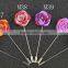 Fashion Lapel Fabric Flower Handmade Boutonniere Brooches Pin Stick Mens Accessories