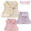 Japanese wholesale products high quality cute ribbon baby vests for girl winter clothes kids wear toddler clothing children
