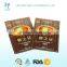 Custom design printing foil laminating stand up plastic zipper bag for food packaging