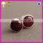 Simple wholesale cheap stud earring classic natural ruby stone earrings